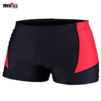 MUSCLE ALIVE Board Shorts For Men Bodybuilding Fitness Gyms Short Pants Bottom Spandex Polyester Black Red Orange Size M L XL