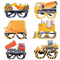 Funny Engineering Car Birthday Glasses Children Birthday Eyes s Construction Vehicle Birthday Party Decor Excavator