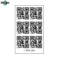 SIXPS ผู้ใหญ่ผู้หญิงรอยสักชั่วคราวผู้ชายสติกเกอร์ร่างกาย QR Code รอยสักปลอมกันน้ำความคิดสร้างสรรค์