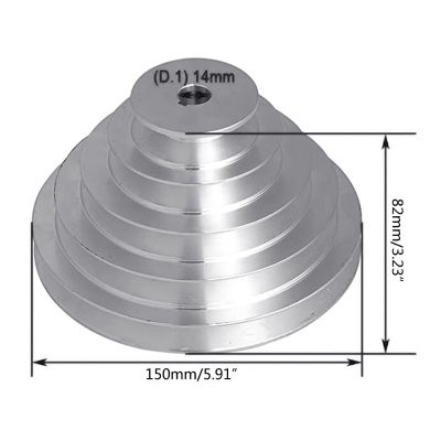 【CW】 Aluminum A Type 5 Pulley 150mm Outer Dia for Timing V-Belt