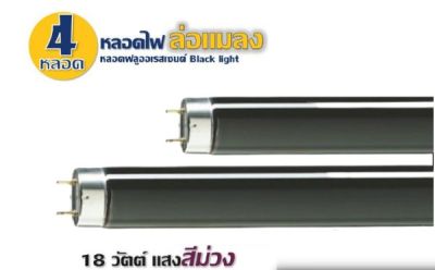 หลอดแบล็คไลท์ หลอดล่อแมลง ไฟดักแมลง ไฟดักยุง fluorescent T8 18W Daiichi (ไดอิชิ) หลอดสีดำ แสงสีม่วง