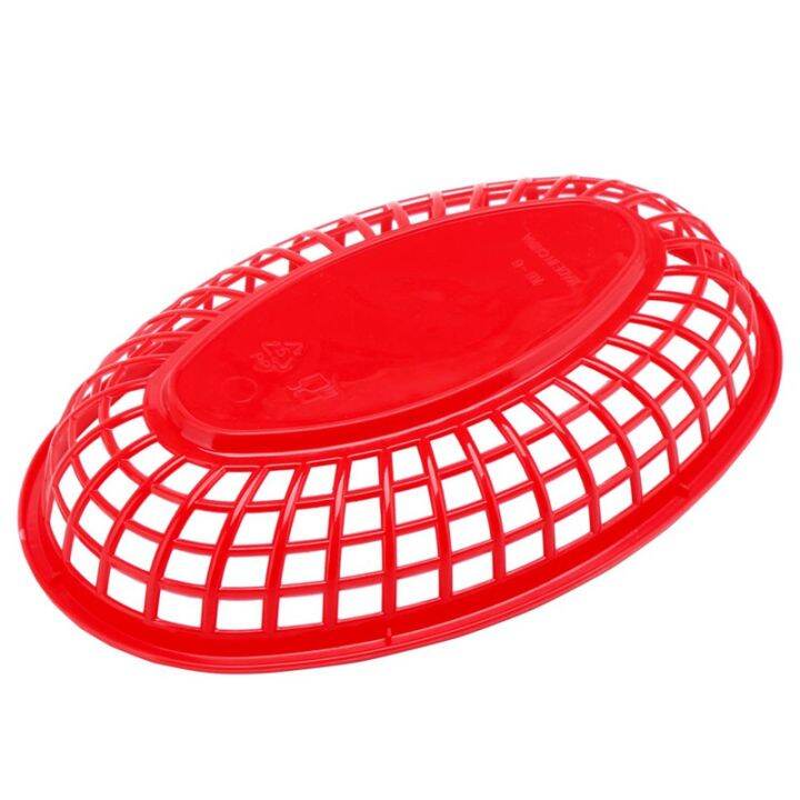 24pcs-plastic-basket-serving-tray-restaurant-bar-food-tray-fries-food-service-tray-black