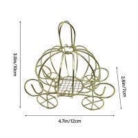 con309 Creative pumpkin Carriage Decor กล่องขนมสีทองกล่องฟักทองของขวัญ