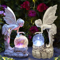 Gift Statue Ornament Light Angel Resin Decor Solar Outdoor LED Solar Ornaments Solar Fairy Solar Lights