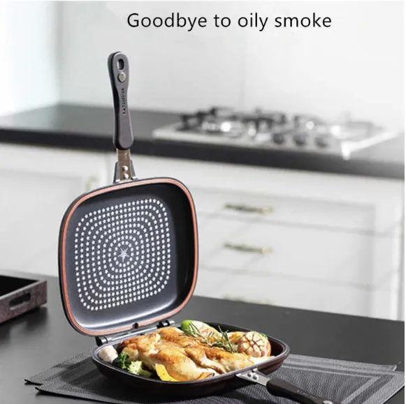 DOUBLE SIDED GRILL/FRYING PAN,ORIGINAL DOUBLE SIDED NON STICK PAN