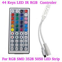 【✔In stock】 yulibu74040703 แผงควบคุม Led Ir Rgb ขนาดเล็ก44ปุ่มสำหรับ Rgb Smd 3528 5050แถบไฟ Led ไฟ Led รีโมทควบคุม Ir หรี่ไฟอินพุต Dc5v/12v24v 6a