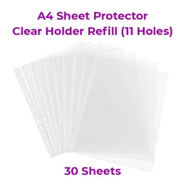 100pcs 3 Holes Loose Leaf Documents Sheet Protectors for 3 Ring