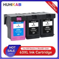 HUHIKAB Ink Cartridge For HP63 Compatible For HP 63XL Ink Cartridge Deskjet 2130 2131 3630 4250 5230 5232 5255 3632 3633 Printer Ink Cartridges