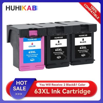 HUHIKAB Ink Cartridge For HP63 Compatible For HP 63XL Ink Cartridge Deskjet 2130 2131 3630 4250 5230 5232 5255 3632 3633 Printer