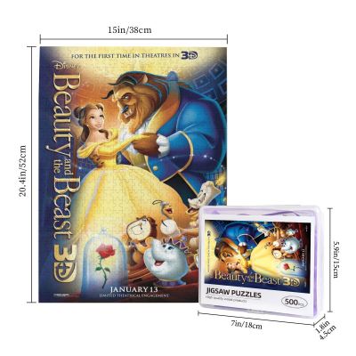 Disney Beauty And The Beast Wooden Jigsaw Puzzle 500 Pieces Educational Toy Painting Art Decor Decompression toys 500pcs