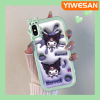 เคส Chenyyka สำหรับ iPhone X Xs Xr Xs Max ดีไซน์ใหม่การ์ตูนน่ารัก Kuromi กระต่ายที่มีสีสันน่ารักน้อยมากป้องกันเลนส์กล้องถ่ายรูปเคสมือถือกันกระแทกและรอยขีดข่วน