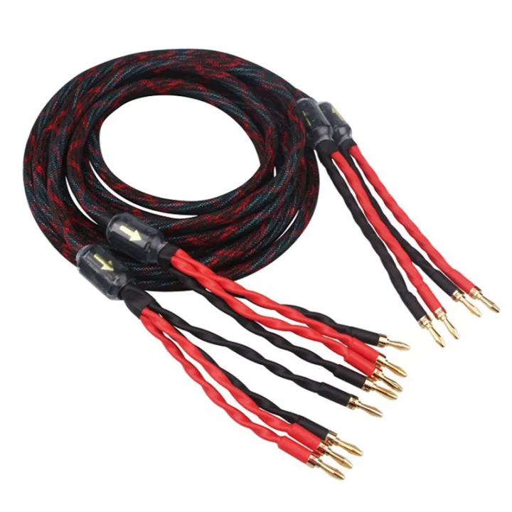 1 Pair HIFI WesternElectric Speaker Cable Audiophile Cable Banana to