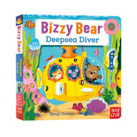 Original English deep sea diver mechanism paperboard operation Lala book bizzy bear series parent-child interaction learning while playing childrens Enlightenment picture book