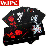 New style ดอกกุหลาบสีดำพลาสติกเล่นไพ่ Flower CUT Magic Practice nd Plastic Waterproof Poker Supply Spot