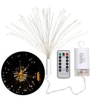 LED Firework Fairy Lights with Remote Control Outdoor for Christmas Camping Canopy Decoration Lights Full of Stars 20CM