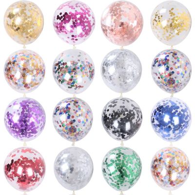 12inch Star Confetti Latex  Balloon Romantic Adult Wedding Decoration Baby Shower Birthday Party Decor Clear Air Balloons Balloons