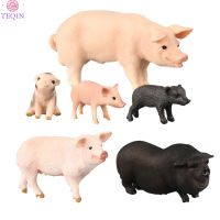 TEQIN Hot Sale Simulation Pig Action Figure Kids Cute Piglet Figurines Farm Animal Model Ornaments Toys For Home Decoration โมเดล ของเล่นเสริมพัฒนาการเด็ก ชุดคอลเพลย์ ของเล่นเด็ก