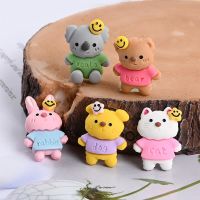 10pcs Kawaii Rabbit Sloth Bear Resin Flatback Cabochon Handicraft Material Scrapbooking Phone Bows Decorative Crafts Accessories