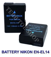 (แพ็คคู่ 2 ชิ้น) EN-EL14  EN-EL14a  ENEL14  ENEL14a Full Decoded Camera Battery for Nikon แบตเตอรี่กล้องนิคอน D3100,D3200,D3300,D3400,D3500,D5100,D5200,D5300,D5500,D5600,Df DSLR,P7000,P7700,P7800 BY TERB TOE SHOP