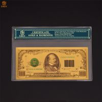 New Product US Dollar Money 1000 Dollars Fake Gold Money Banknotes Collections With COA And Gifts