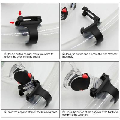 ；。‘【； Universal Diving Silicone Snorkel Buckle  Silicone Tube Plastic Clip Snorkel  Keeper Holder Retainer For Scuba Diving