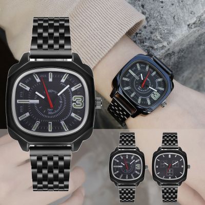 【Hot seller】 2023 new cross-border explosive business quartz mens watch Kong style simple personality square dial