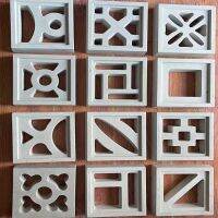 ✤ 20X20cm Window Pattern Mould Garden Path Wall Brick Mould 3D Carving Non-Slip Concrete Plastic Paving Mould