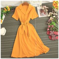 Women Summer R dress Plain Dresses