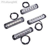 ✢ 6LED Car Strobe Warning Light Grill Flashing Breakdown Emergency Light Car Truck Trailer Beacon Lamp LED Side Light For Cars 12V