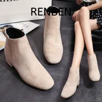 [RENBEN New thick heel boots for women, short boots women suede leather style Korean wear have many occasion Martin shoes fashion for women,RENBEN New thick heel boots for women, short boots women suede leather style Korean wear have many occasion Martin fashion boots for women,]