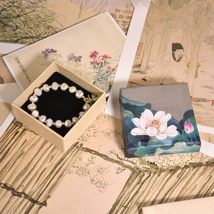 box-gift-case-hibiscus-pattern-jewelry-box-packaging-box-package-case-simple-style-necklace-boxes-jewelry-case