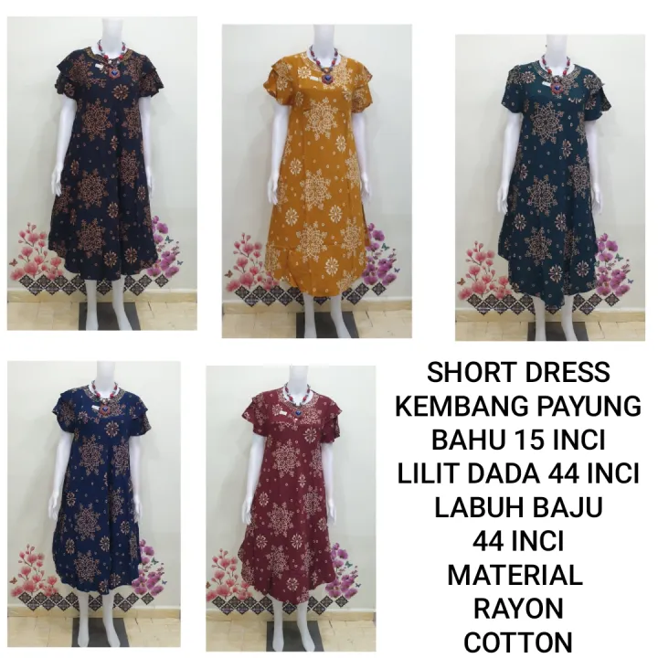 SHORT DRESS BATIK KEMBANG PAYUNG | Lazada