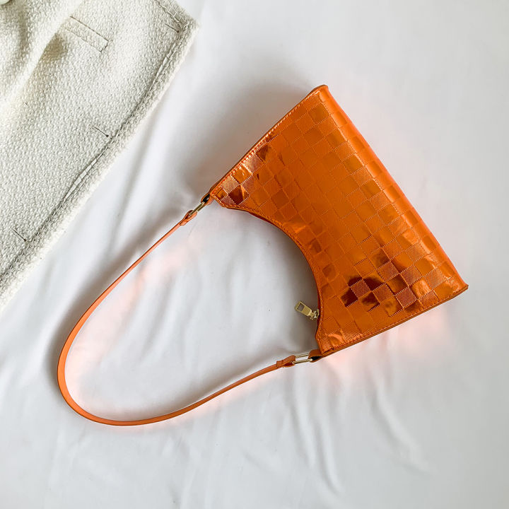 กระเป๋าหิ้วของผู้หญิงหนัง-pu-สำหรับผู้หญิงกระเป๋านักช้อปลายตารางหมากรุกแบบลำลองพกพาประณีตเรียบง่าย