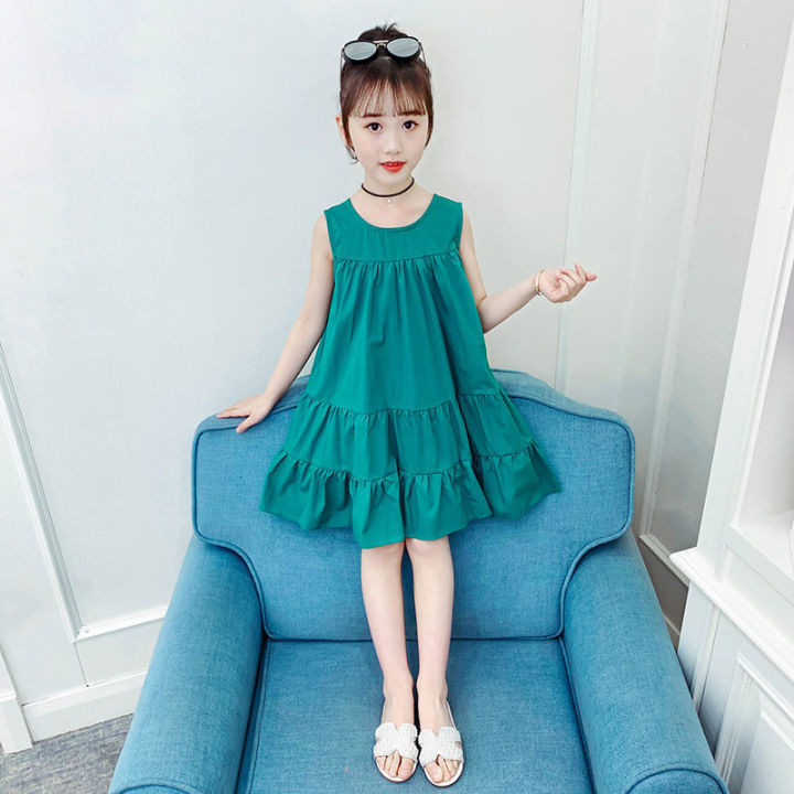 gaun-modis-เด็กผู้หญิง2023ฤดูร้อนชุดเจ้าหญิงฤดูร้อนเด็กผู้หญิงใหม่ฉบับภาษาเกาหลีสไตล์ต่างประเทศชุดนางฟ้าใหม่