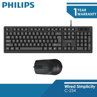 Philips SPT C234 คีย์บอร์ด เมาส์ keyboard and mouse