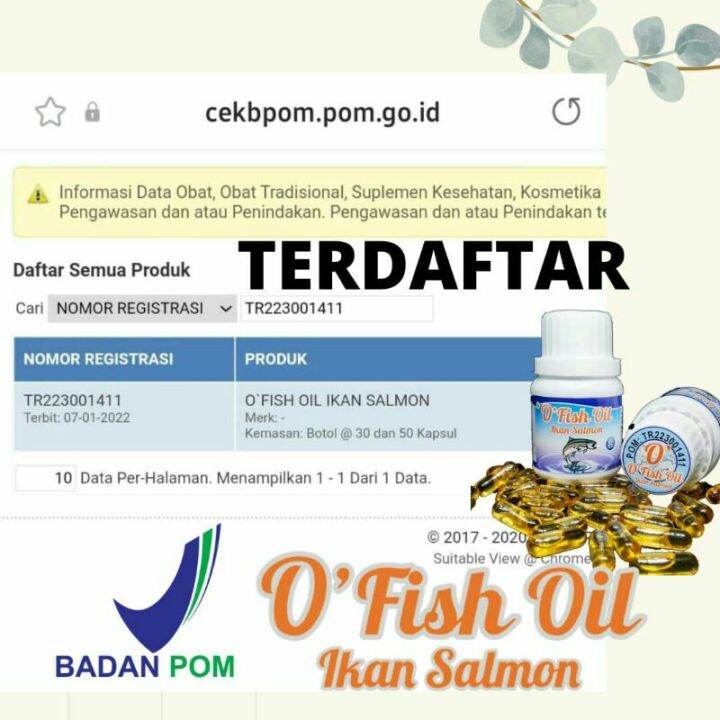 Minyak Ikan Salmon O Fish Oil Penambah Nafsu Makan Anak Vitamin Minyak