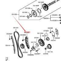 KOWZE 1141A042 Timing Chain ความตึงเครียดด้านข้าง Fit สำหรับ Mitsubishi L200 Triton Strada Pajero Montero 2400D 4N15 4N14 2015-2019