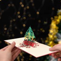 3d Three Christmas Greeting Card Holiday Blessing Children 39;s Handmade Message Card Christmas Three Greeting Card Paper 50g