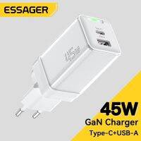 Essager 45W USB GaN Type C PD QC 3.0ตัวชาร์จไฟสำหรับ iPhone เร็ว14 13 Pro Samsung XiaoMi ชาร์จเร็วชาร์จโทรศัพท์เดินทาง