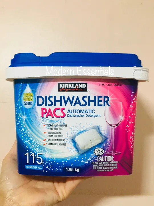 Kirkland Signature Dishwasher Pacs 115count for Automatic dishwasher
