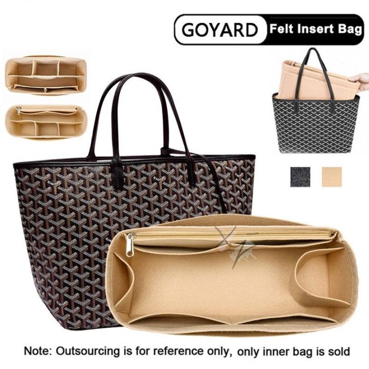 Fits For Goyard M Ltote Felt Insert Bag Organizer Makeup Handbag