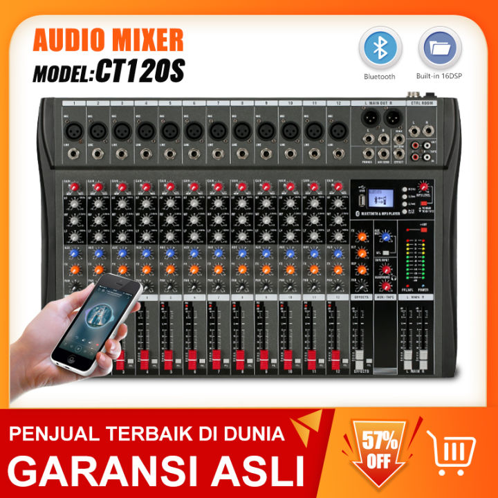 Professional CT120S USB 12 Channels Audio Mixer Sound Board