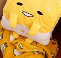 ตุ๊กตาตุ๊กตาหนานุ่ม Gudetama รุ่นใหม่จาก Sanrio ไข่แดงพี่น้องอนิเมะน่ารักให้ความอบอุ่นที่คลุมมือหมอนผ้าห่มของขวัญวันเกิด