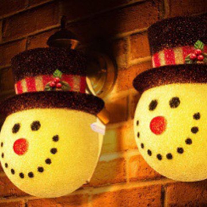 เครื่องประดับคริสต์มาส-porch-light-cover-snowman-santa-โคมไฟติดผนังโคมไฟตกแต่งปีใหม่ประตูแขวน-xmas-light-cover