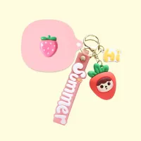 lovely For EDIFIER NeoBuds S / NeoBuds Pro Hi-Res Case Cute Fruit avocado chain Cover Silicone Earphones Cover Case