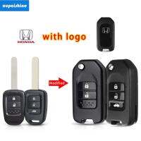 【 Xps】for Honda Fit Marina Wisdom XRV CITY Flip Folding Retrofit Remote Key Case 2/3ปุ่มพร้อมใบมีด47มม