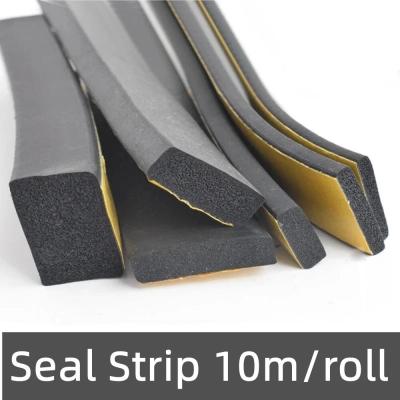 EPDM Self Adhesive Sponge Seal Strip Rubber Black Foam Strong Single-sided Adhesive Soundproof Anti-collision Seal Gasket Adhesives Tape
