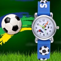 Football Cartoon Kids Watches Soccer Childrens Soft Silicone Watchband Boys