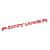 Logo FORTUNER โลโก้ 37x2x0.2 จำนวน 1ชิ้น สีแดง Toyota Fortuner โตโยต้า ฟอร์จูนเนอร์ ฟอจูนเนอร์ 4ประตู ปี 2016-2018  สินค้าราคาถูก คุณภาพดี Logo Emblem