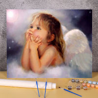 Angel Kids DIY Paint By Numbers Complete Kit Oil Paints 40*50 Paiting By Numbers Home Decoration For Handiwork